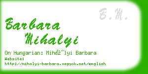 barbara mihalyi business card